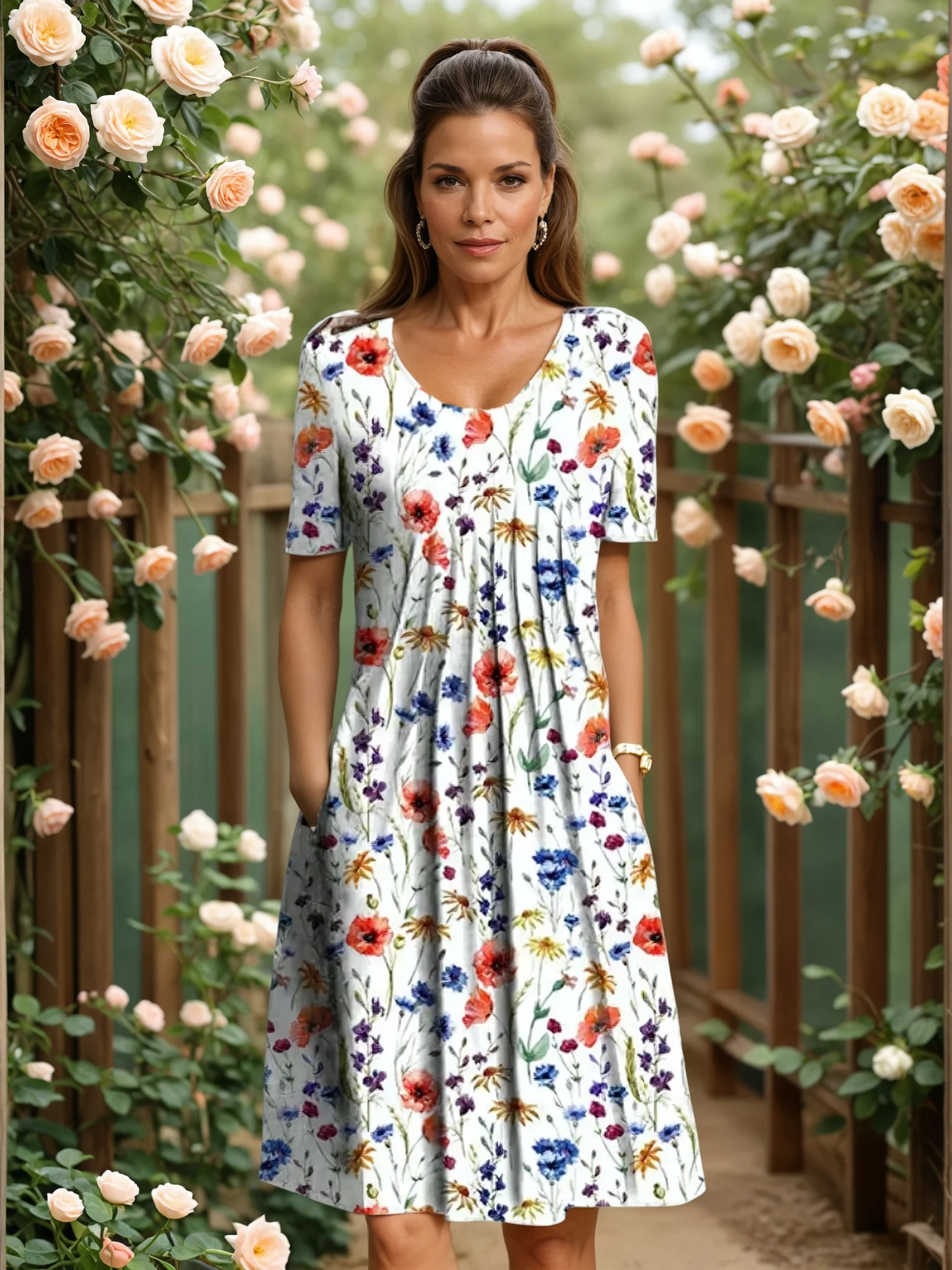 Marga | Elegancka sukienka zakrywająca brzuch