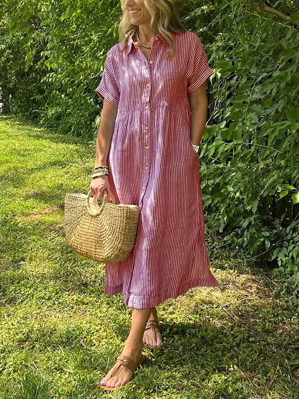 Cassie | Elegancka Sukienka w Paski
