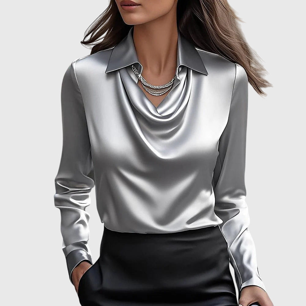 Beata | Elegancka luksusowa satynowa bluzka