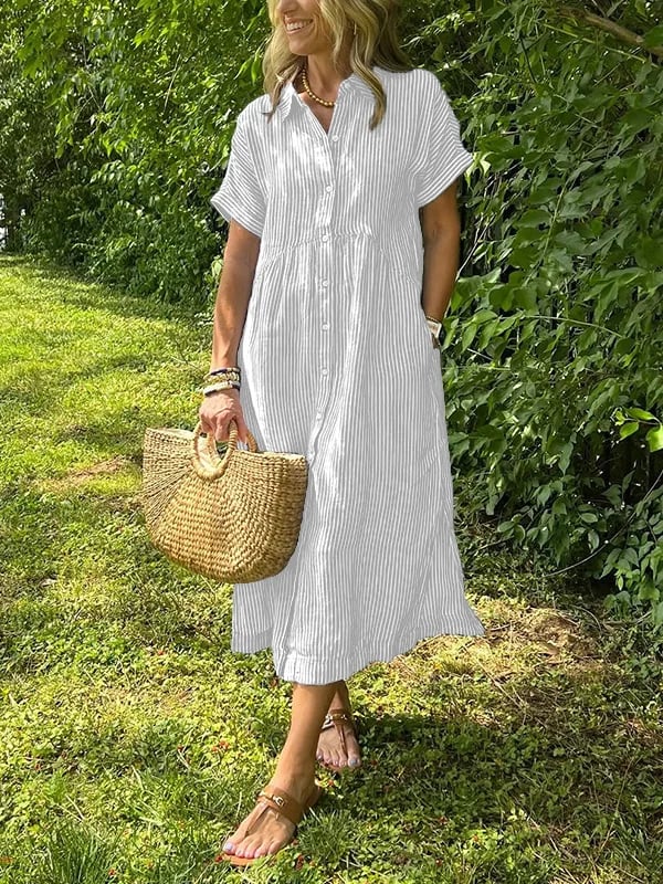 Cassie | Elegancka Sukienka w Paski