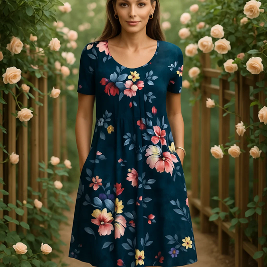 Heather - Klasyczna sukienka w kwiaty