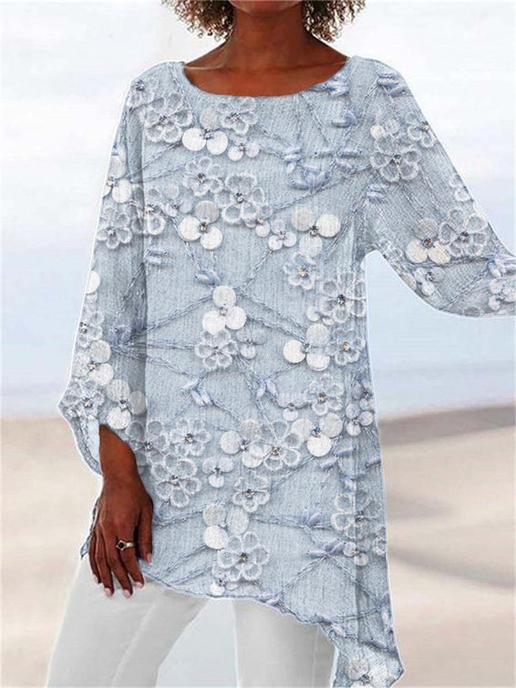 Ivendra™ - Top z nadrukiem Crystal Bloom