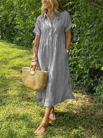 Cassie | Elegancka Sukienka w Paski