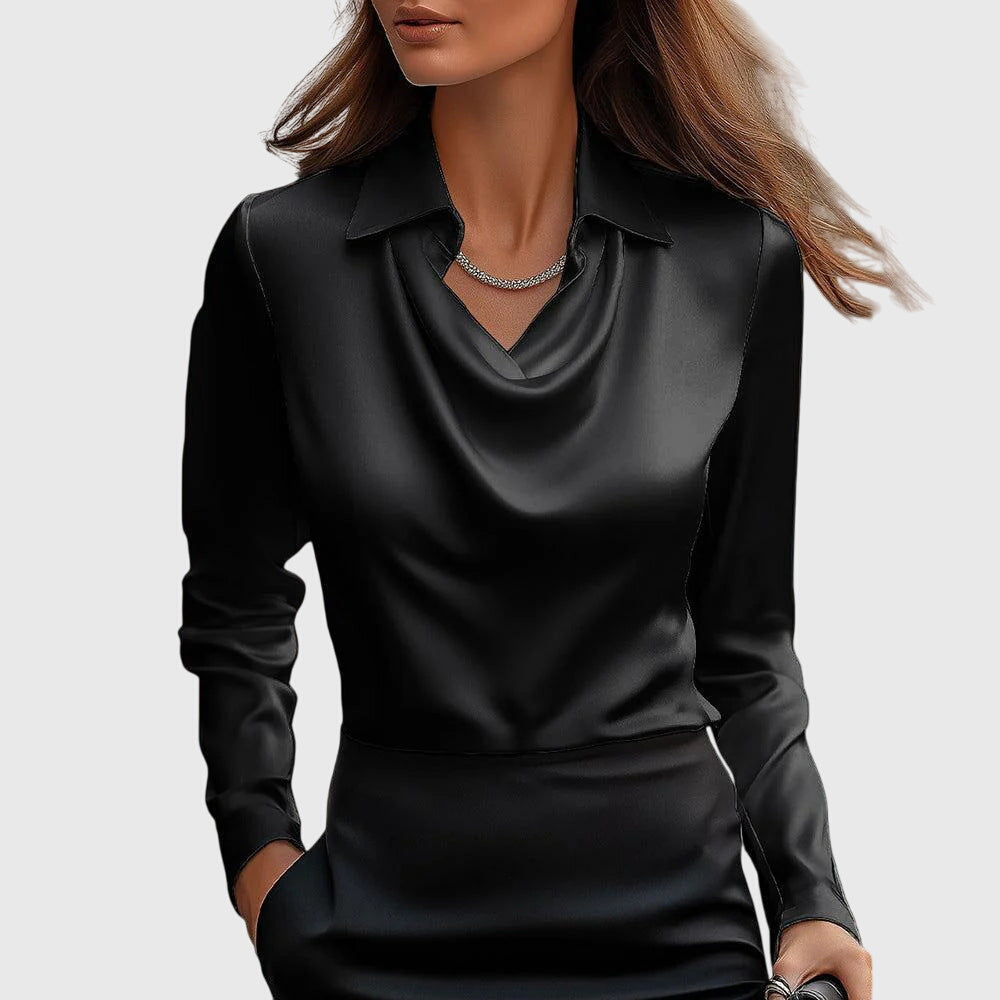 Beata | Elegancka luksusowa satynowa bluzka
