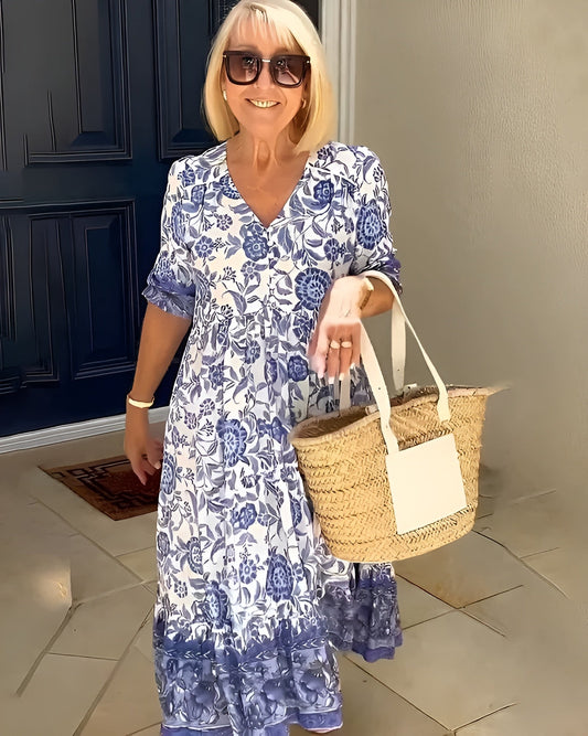 Evelyne | Elegancka sukienka w kwiaty