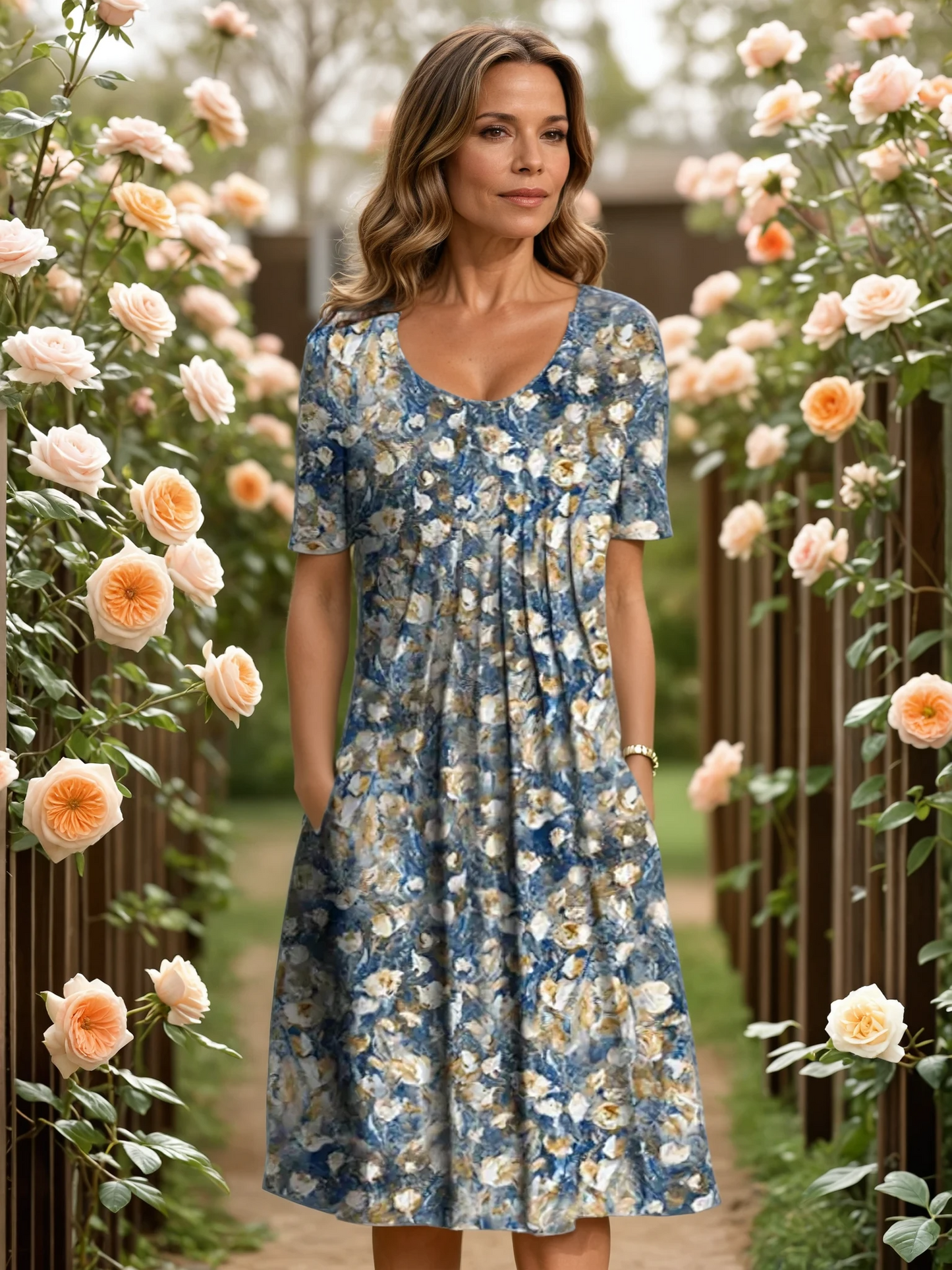Marga | Elegancka sukienka zakrywająca brzuch