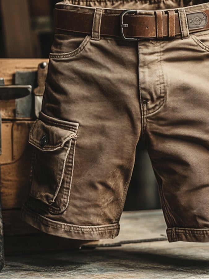 Cargo | Uniwersalne spodnie Cargo Retro Outdoor z materiału Ripstop dla mężczyzn