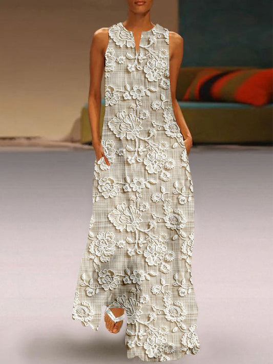 Alouette™ - Koronkowa sukienka z nadrukiem