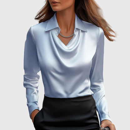 Beata | Elegancka luksusowa satynowa bluzka