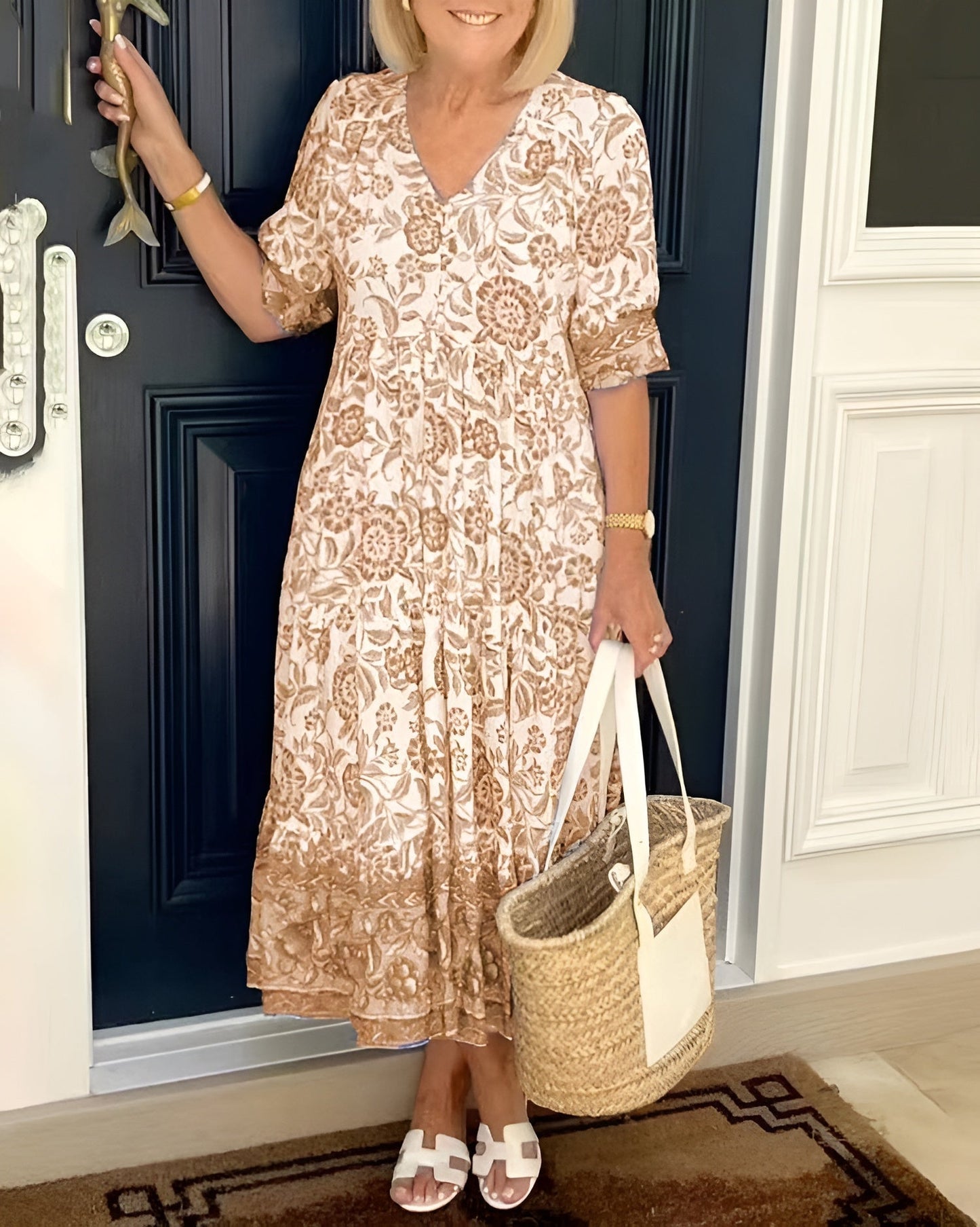 Evelyne | Elegancka sukienka w kwiaty