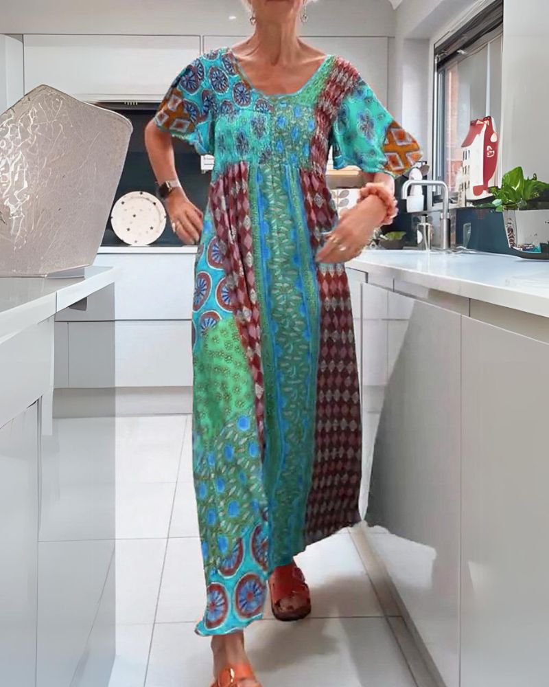 Melania | Kolorowa sukienka w stylu boho