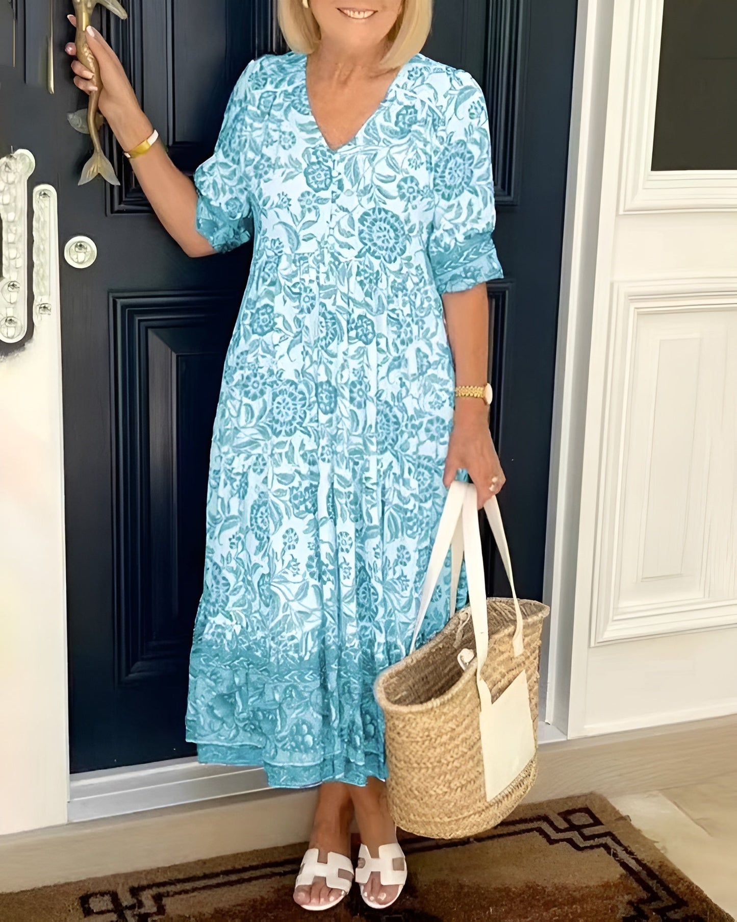 Evelyne | Elegancka sukienka w kwiaty