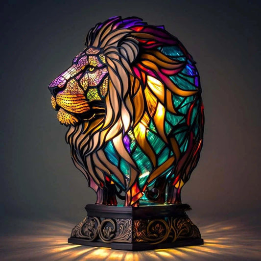 Olaf - Lampa witrażowa Magisk Lion