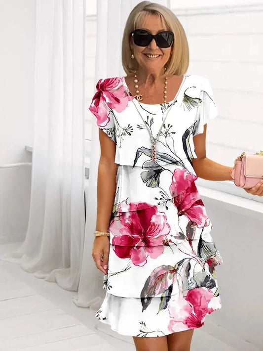 Zofia | Elegancka i zwiewna sukienka w kwiaty