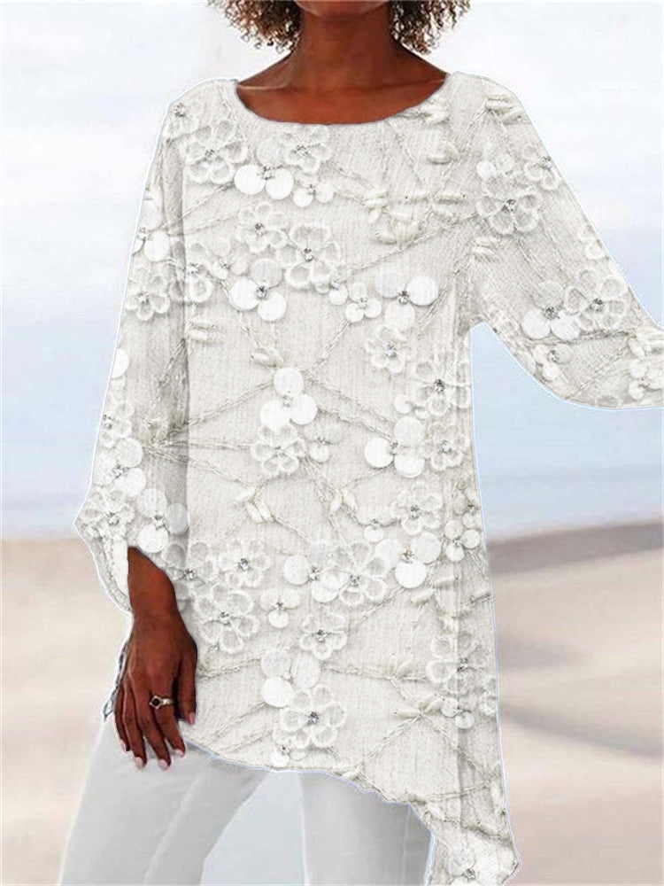 Ivendra™ - Top z nadrukiem Crystal Bloom