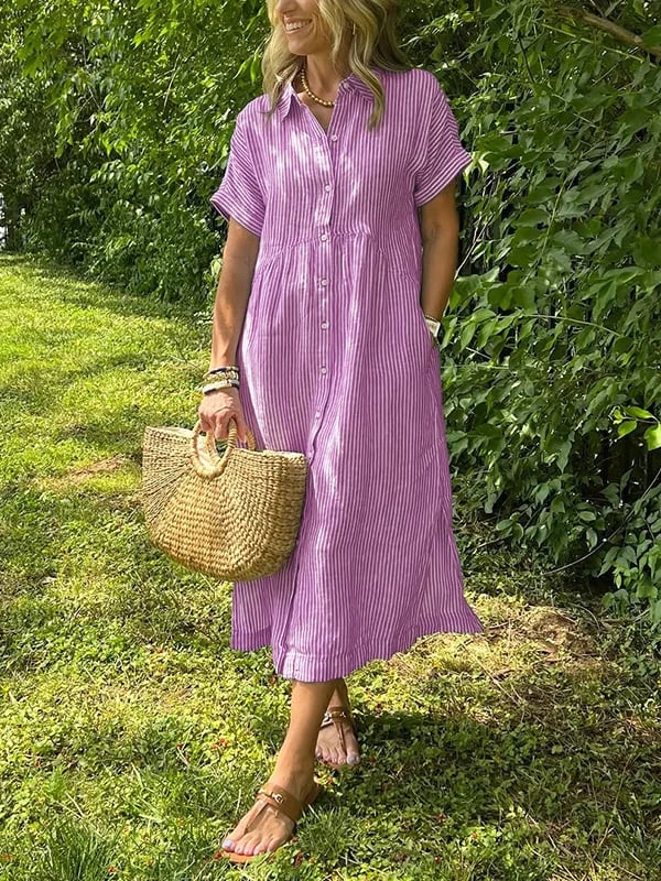 Cassie | Elegancka Sukienka w Paski