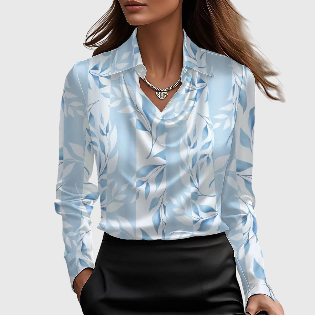 Beata | Elegancka luksusowa satynowa bluzka