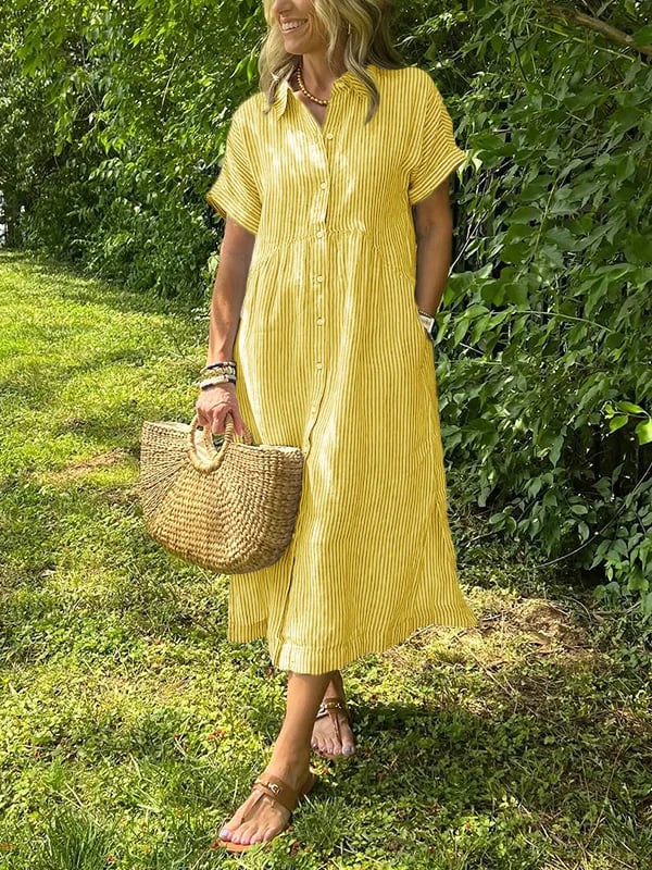 Cassie | Elegancka Sukienka w Paski