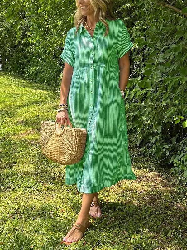 Cassie | Elegancka Sukienka w Paski