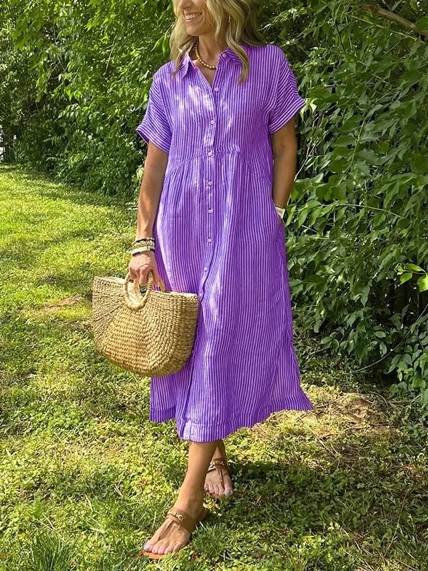 Cassie | Elegancka Sukienka w Paski
