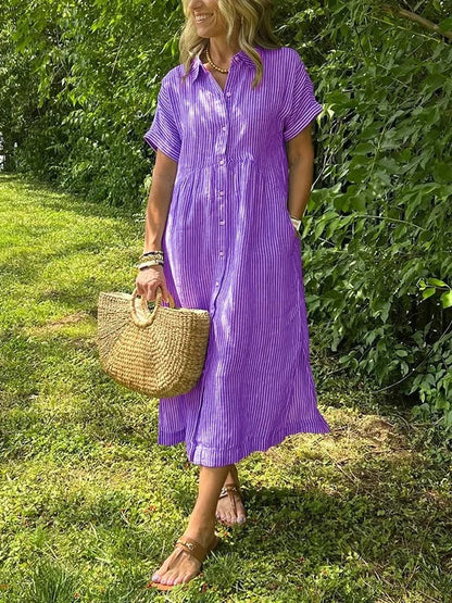 Cassie | Elegancka Sukienka w Paski